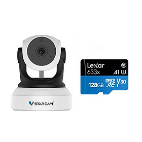 Camera IP Wifi VStarcam C24s 2.0 - Full HD 1080p không dây , Kèm thẻ nhớ 128GB A1 Lexar - Hàng chính hãng