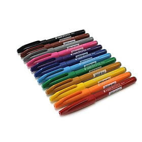 Nơi bán Bộ 12 Màu Bút lông viết chữ Calligraphy Pentel Fude Touch Brush Sign Pen (12 Colors Basic) - Giá Từ -1đ