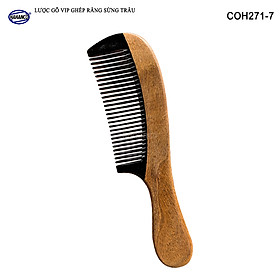 Lược Gỗ Thơm Ghép Răng Sừng Đen Cao Cấp HAHANCO (Đủ Mẫu) Kiểu Dáng Châu Âu- COH271