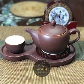 Mua Bộ Ấm Chén Trà Đạo Gốm Tử Sa Bát Tràng Dáng Thủy Bình Dung Tích 220ml (Bộ Ấm Chén) ABTTH 13