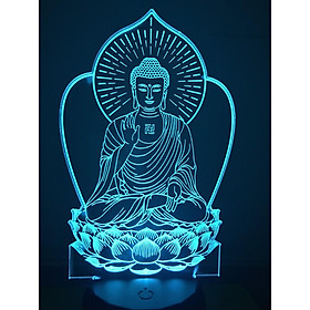 Mua Đèn ngủ led 3D 16 màu HÌNH PHẬT THÍCH CA  Khắc hình cá nhân quà tặng sinh nhật