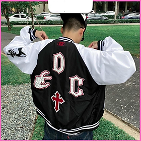 Áo Khoác Bomber Jackets Dù ED In Sắc Nét ️ Áo Khoác Bóng Chày Unisex Nam Nữ