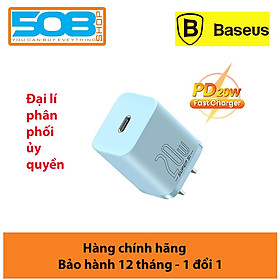 Bộ sạc nhanh 20W USB Type C Baseus Super SI Quick Charger QC3.0 cho iPhone 12 (1C, 20W, Chân dẹt) - Hàng chính hãng