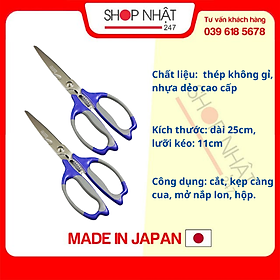 Combo 2 Kéo Nikken cao cấp 3 chức năng màu xanh nội địa Nhật Bản - Tặng dụng cụ mài sắc kéo