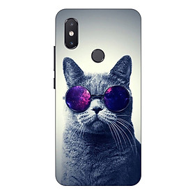 Ốp lưng điện thoại Xiaomi Mi 8 SE hình Mèo Con Đeo Kính Mẫu 2 - Hàng chính hãng