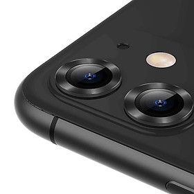 Bộ ốp viền kim loại tích hợp cường lực chống trầy Camera cho iPhone 11 6.1 inch hiệu Baseus Alloy Protection Ring Lens Film (độ cứng 9H, chống trầy, chống chụi & vân tay, bảo vệ toàn diện, mỏng 0.4mm) - Hàng nhập khẩu