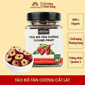 Táo đỏ Tân Cương hữu cơ sấy khô cắt lát Kingdom Herb chính hãng thượng hạng hộp 55g - KQ