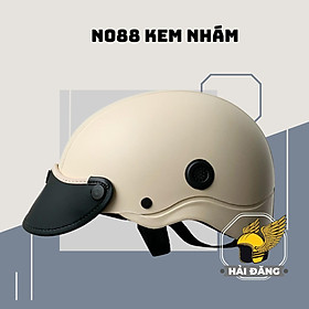 Mũ Bảo Hiểm 1/2 Đầu Napoli NS-N088 Chính Hãng - Màu Kem Nhám Freesize 54 -57 cm