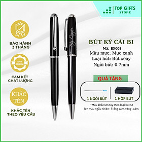 Bút Ký Khắc Tên Bút Kim Loại Cài Bi PX012  - Miễn Phí Khắc Tên