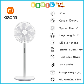 Quạt Tích Điện Không Dây XIAOMI Smartmi Gen 3 Pro, Sử Dụng 40 Giờ Liên Tục 100 Tốc Độ Gió AI Thông Minh, Có Remote, Kết Nối App Công Suất 35W- Hàng Chính Hãng