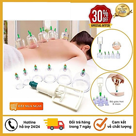 Bộ Dụng Cụ Giác Hơi Tại Nhà 12 Món Tại Nhà, Không Dùng Lửa, An Toàn Tuyệt Đối Khi Sử Dụng