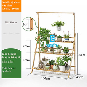 Mua Kệ để cây cảnh  chậu hoa 3 tầng - 100cm có giá treo
