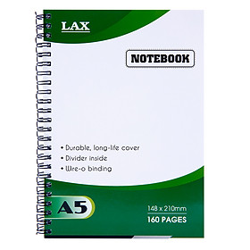 Sổ Lò Xo A5 LAX 160 Trang Bìa Giấy