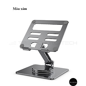 Giá Đỡ Dành Cho Máy Tính Bảng iPad Tablet Điện Thoại (All size) Hợp Kim Nhôm Nguyên Khối Xoay Chuyển 360 Độ-Nâng Hạ Điều Chỉnh Góc Nhìn Tùy Thích-Gấp Gọn Tiện Lợi-Hàng Chính Hãng