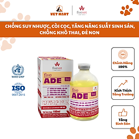 Hình ảnh Five-ADE Inj - Chống suy nhược, còi cọc, tăng năng suất sinh sản, chống khô thai, đẻ non