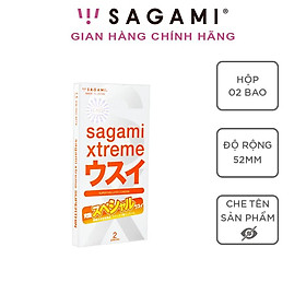 Hình ảnh Bao cao su Sagami Superthin - Mỏng - Kiểu truyền thống - Hộp 2 chiếc