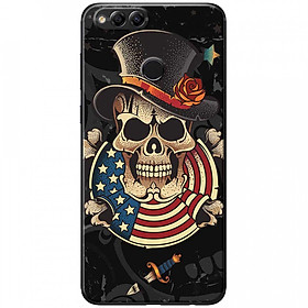 Ốp lưng dành cho Honor 7X mẫu Đầu lâu nón