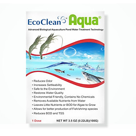EcoClean Aqua - Men Vi Sinh Xử Lý Nước Ao Nuôi Tôm, Cá - Gói 100g