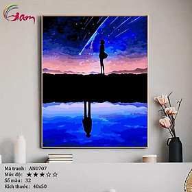 Mua Tranh sơn dầu số hóa tự tô màu Gam AN0707 40x50cm căng sẵn khung