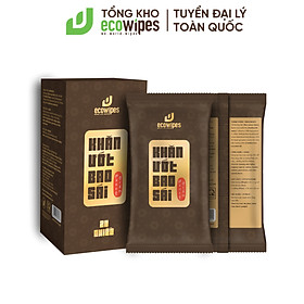 Khăn ướt bao sái lau bàn thờ EcoWipes hộp 20 gói hương trầm