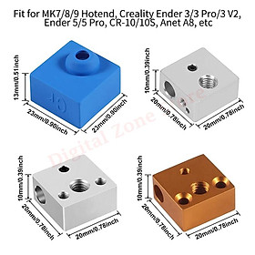 Ender 3 Heater Block Silicone Sock Vỏ Hotend cho Ender 3 Pro, Ender 3 V2, Ender 5, Ender 5 Pro, CR-10/10S, MK7/8/9 Hotend Màu sắc: Xanh dương