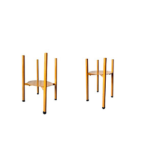 Chân Giá Kệ Đỡ Đôn Chậu Hoa Cây Cảnh Bằng Sắt CHÂN TRÒN + CÓ KHAY ĐỠ , Sơn tĩnh điện cao cấp chống rỉ. Đa năng + điều Chỉnh Mở Rộng từ 24-35 cm