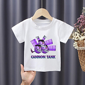 BST Áo thun xe tăng quái vật tank arena đại chiến cực hot màu trắng đủ size cho bé trai bé gái giá rẻ