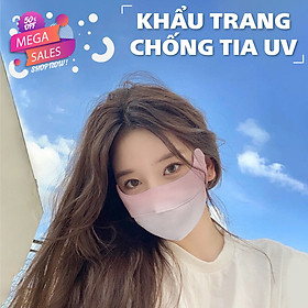 Khẩu Trang Chống Tia Uv, Khẩu Trang Chống Nắng Upf 50+ - Unisex Nam Nữ Đều Thích Hợp- Vải Mềm Mát Thoáng Khí