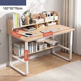 Mua Bàn học sinh viên màu gỗ sáng kèm kệ sách giá sách kích thước lớn  bàn làm việc màu gỗ sáng thiết kế phong cách mới