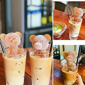 Mua Khuôn làm đá  thạch silicon hình gấu 3D dễ thương