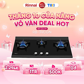 Mua Bếp gas âm đầu đốt trong Rinnai RB-3VCGN mặt bếp kính SCHOTT và kiềng bếp gang - Hàng chính hãng.