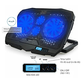 Mua 【 ạ 】Đế Tản Nhiệt Laptop Công Suất Cao Mạnh Mẽ Êm Du Màn Hình LED Điều Khiển 6 Cấp Độ Là Loại Quạt Tản Nhiệt Cao Cấp