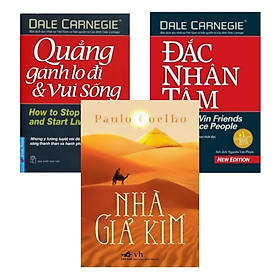 Combo Sách Nhà Giả Kim + Đắc Nhân Tâm (Khổ Lớn) + Quẳng Gánh Lo Đi Và Vui Sống (Tái Bản 2016)  