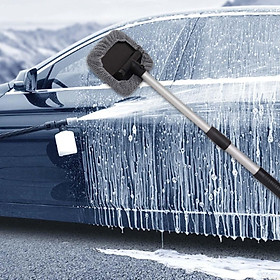 Microfiber Car Window Cleaning Tool Glass Cleaner Washable Reusable Cloth Pad Head Telescoping Glass Wiper Windshield Cleaner