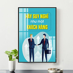 Mua Tranh Laminate Tráng Gương - Tranh Treo Văn Phòng Slogan Tạo Động Lực - Phòng Chăm Sóc Khách Hàng