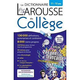 Hình ảnh Từ điển cho học sinh cấp 2 tiếng Pháp: Le Dictionnaire Larousse Du College