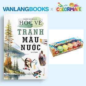 Sách Học Vẽ Tranh Màu Nước + Hộp 12 Màu Vẽ Acrylic 20ml - Vanlangbooks x Colormate