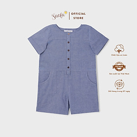 Áo liền quần/ Jumpsuit Bé Trai/ Bé Gái Chất Linen Cao Cấp - SERKAN OVERALL- JSL006 - SAOLA KIDS CLOTHING