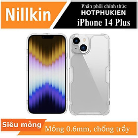 Ốp lưng dẻo TPU cho iPhone 14 Plus (6.7 inch) hiệu Nillkin Nature TPU Pro Case chống sốc, chống chịu mọi va đập - hàng nhập khẩu