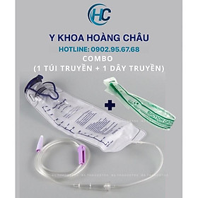Mua Combo Túi Truyền thải độc đại tràng Cà Phê (bộ dụng cụ Coffee Enema Gravity Feeding bag) DÂY TRUYỀN NỐI