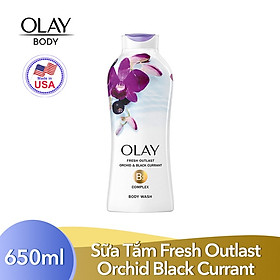 Sữa Tắm Dưỡng Ẩm Olay Fresh Outlast Soothing Orchid Black Currant Body