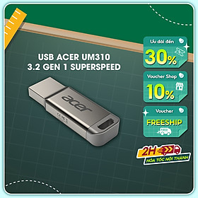 USB Acer UM310 32GB | 64GB | 128GB | 256GB | 512GB tốc độ đọc lên đến 115 MB/s USB 3.2 Gen 1 - Hàng chính hãng bảo hành 5 năm