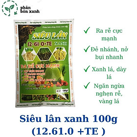 Siêu lân xanh MAP 12 61_kích rễ,bật chồi,đẻ nhánh,nở bụi to,hết vàng lá, phục hồi cây, goi 100g
