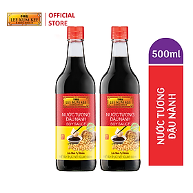 Nước tương Lee Kum Kee Soy Sauce (Chai Thủy Tinh 500ml) làm từ đậu nành không biến đổi gen có thể dùng chay