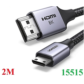 Mua Cáp chuyển đổi Mini HDMI sang HDMI 2.1 dài 2M Ugreen 15515 hỗ trợ 8K@60Hz 4K@144Hz 48Gbps - Hàng chính hãng