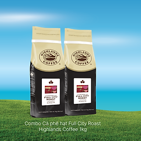 Combo 2 Cà Phê Hạt Full City Roast Highlands Coffee 1kg