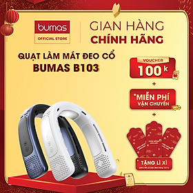 Mua  NEW 2023  Quạt Đeo Cổ Siêu Mát BUMAS B103 - Quạt Gió Bao Phủ 360 Độ - Công Nghệ Chườm Lạnh Mới - Dung Lượng Pin Lớn - Hàng Chính Hãng