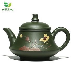 Mua Bộ Ấm Chén Lục Sa Kim Liên Quân Trúc  Nguyên Khoáng  Thủ Công 230ml