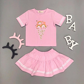 Bộ Váy Thun Bé Gái, Size 3-10, Hàng Made In Vn, Chất Cotton Rất Đẹp, Nhiều Màu Sắc Cho Bé