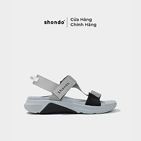 Hình ảnh [ Chính hãng ] Giày Sandals Nam Nữ Shondo F7 Racing Xám Phối Đen F7R1020